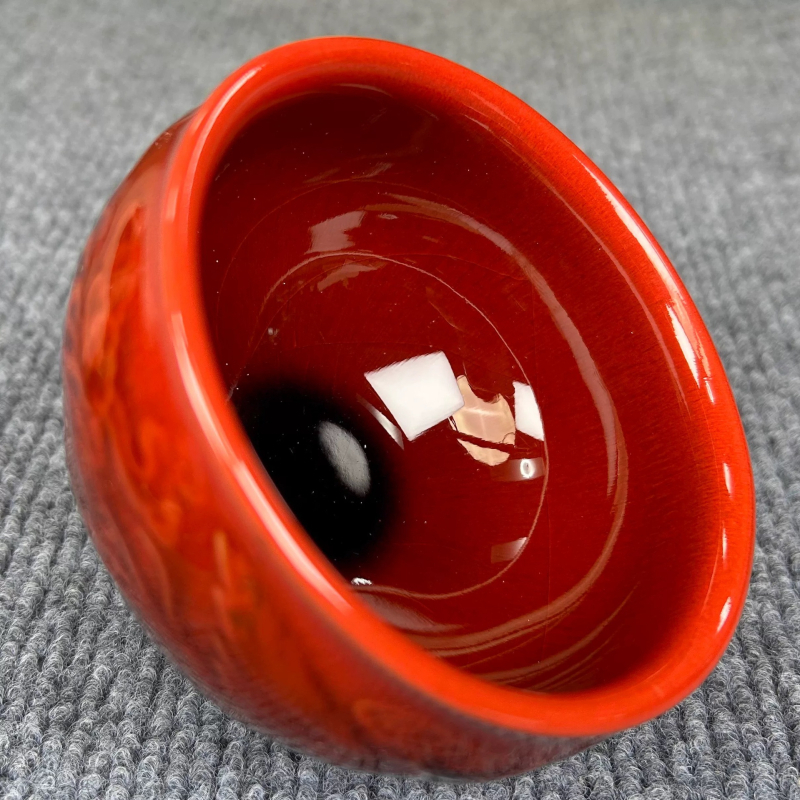 Ceai Jianyang Jianzhan cu dragon roșu ca sângele și phoenix norocos, ceramică Jian Kiln, lucrată manual, arsă cu lemn