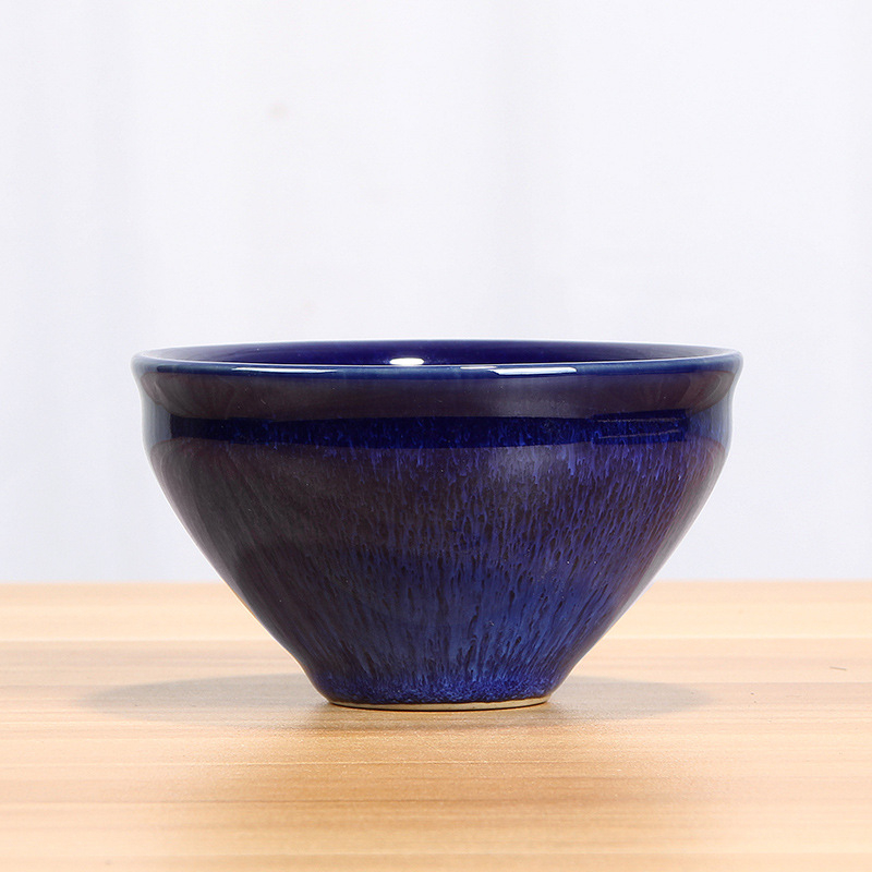 Ceașcă de ceai Jian Zhan cu glazură Tianmu, corp ceramic cu strat de fier, ceașcă unică
