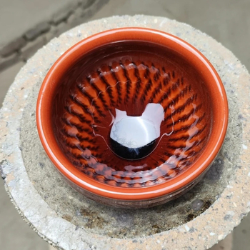 Căniță de ceai din ceramică, cu motiv cuțit săltător, capacitate mare