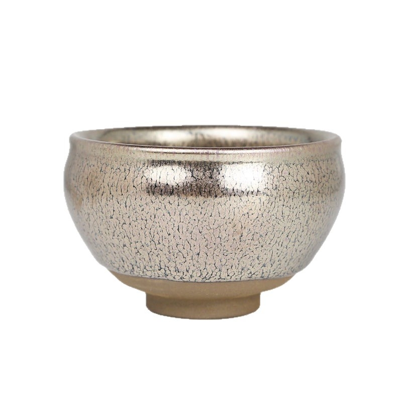 Jianyang Jianzhan cu 100 de flori aurii, ceramică lucrată manual Jian Kiln, ceașcă de ceai Gongfu degustare