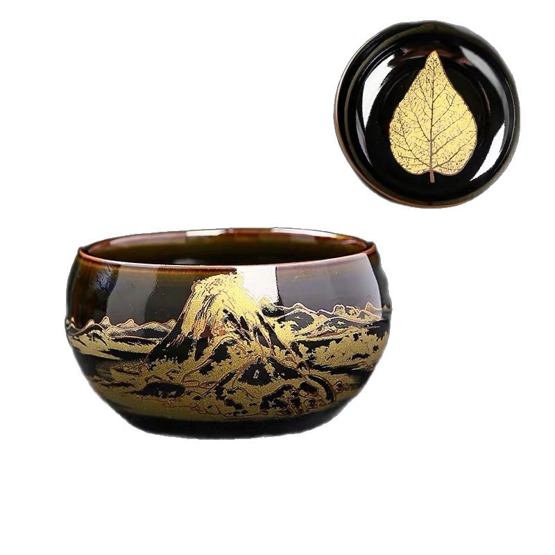 Ceașcă de ceai Tianmu Gongfu, ceramică cu aromă de foiță de aur, pentru degustare personală
