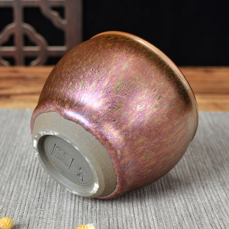 Ceșă Rainbow Jian Zhan – lucrată manual, Gongfu ceai, cu certificat, ceramică