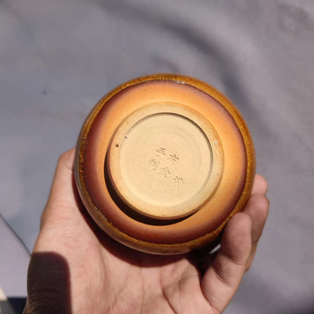 Ceașcă mare de ceai din ceramică Jianzhan, Oaza deșertului, glazură cu fisuri de gheață, stil Buddha Belly