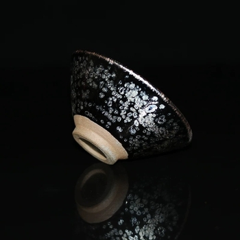 Ceasca de ceai Jianyang Jianzhan Tianyan – handmade, în formă de pălărie, ceramică, pentru degustare, set de ceai