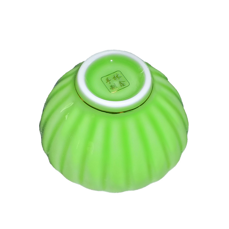 Cească Gongfu pentru ceai, cu decor auriu, pentru uz casnic, stil chinezesc, cu motiv lotus și paun, ceașcă mare de degustare