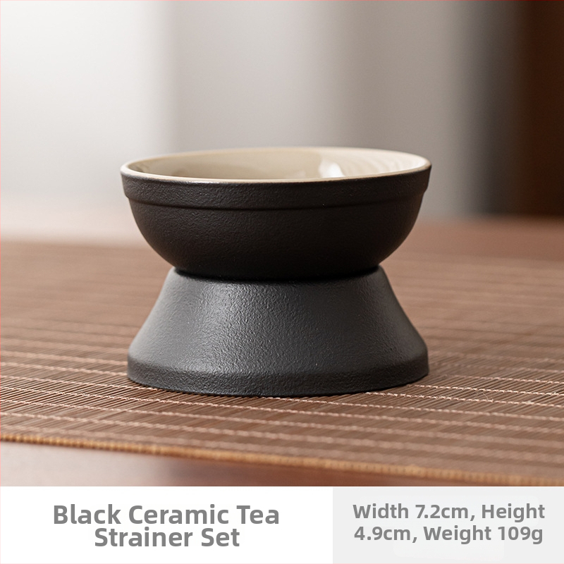 Filtru de ceai din cupru mov, cu design cu floare de prune – suport de ceai integrat și accesorii pentru setul Kung Fu