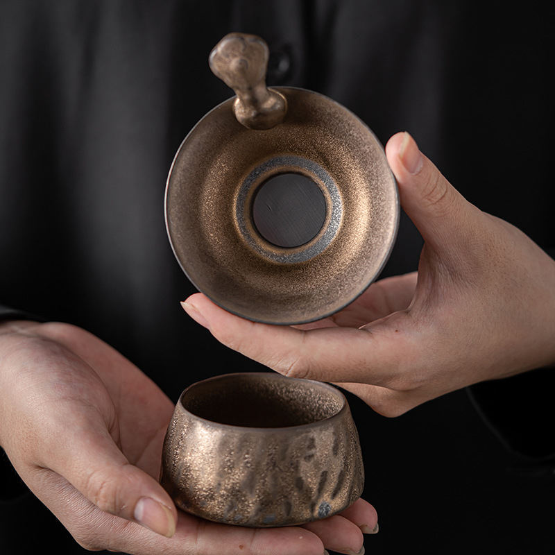Filtru de ceai Ruyi, ceramică, stil japonez, pentru ceremonia Gongfu