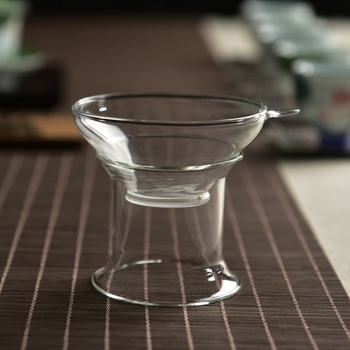 Filtru de ceai din sticlă borosilicată transparentă