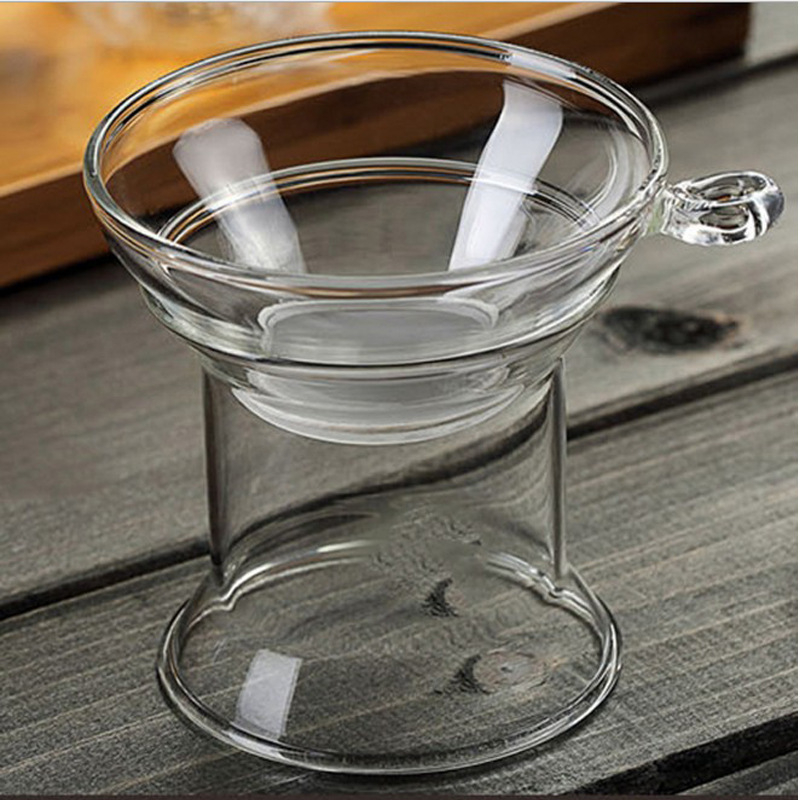 Filtru de ceai din sticlă borosilicată transparentă
