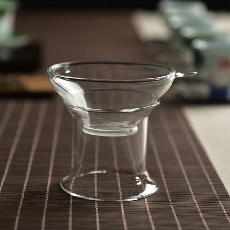 Filtru de ceai din sticlă borosilicată transparentă