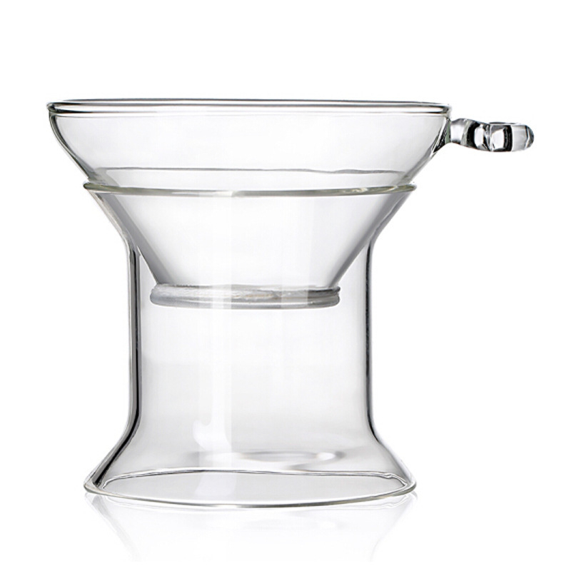 Filtru de ceai din sticlă borosilicată transparentă
