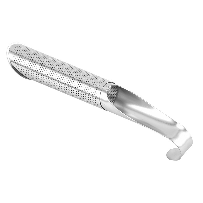 Infuzor de ceai din oțel inoxidabil, filtru tubular în formă de țeavă pentru frunze de ceai