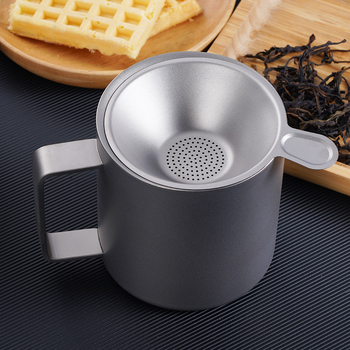 Filtru de ceai din titan pur, design monobloc, infuzor de ceai multifuncțional, plasă fină, durabil