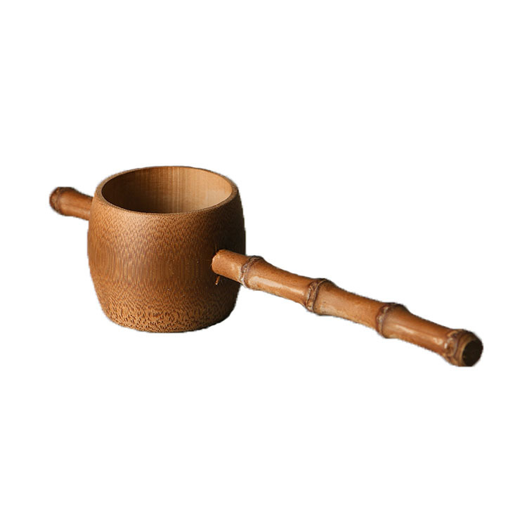 Filtru natural pentru ceai din rădăcină de bambus, realizat manual, accesoriu din bambus creativ, infuzor termic izolant