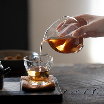 Sticlă borosilicată rezistentă la temperaturi înalte, set ceai în stil chinezesc cu distribuție uniformă a ceaiului și cioc de pasăre