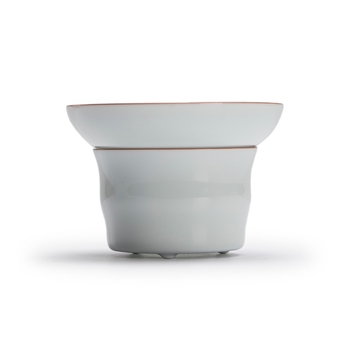 Sită ceramică pentru ceai, cu filtru integrat, pentru set Gongfu