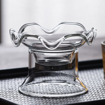 Filtru de ceai din sticlă borosilicată transparentă, cu filtru din oțel inoxidabil, rezistent la temperaturi înalte, accesorii minimalist pentru ceai