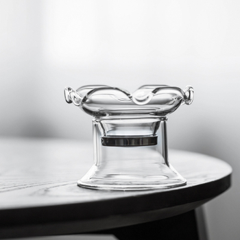 Filtru de ceai din sticlă borosilicată transparentă, cu filtru din oțel inoxidabil, rezistent la temperaturi înalte, accesorii minimalist pentru ceai