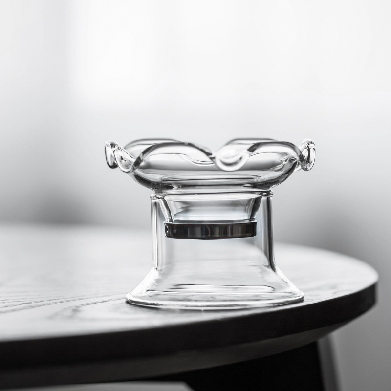 Filtru de ceai din sticlă borosilicată transparentă, cu filtru din oțel inoxidabil, rezistent la temperaturi înalte, accesorii minimalist pentru ceai