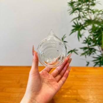Cana de servire pentru ceai, transparentă, din sticlă borosilicată, fără mâner, rezistentă la temperaturi înalte