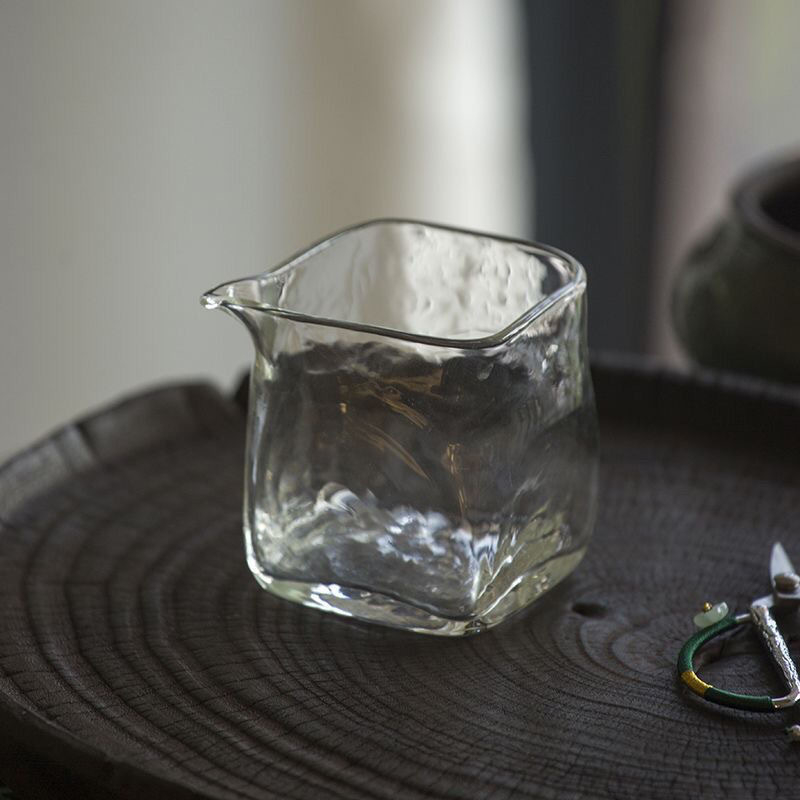Ceașcă de ceai pătrată, transparentă, din sticlă borosilicată înaltă, design minimalist, corp îngroșat, rezistentă la căldură, pentru uz casnic