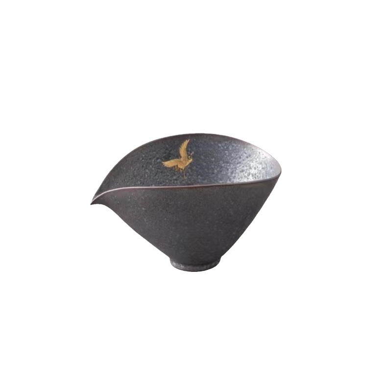 Set Gongfu de ceai ceramic în stil japonez retro, cu ceașcă Eagle-Beak pentru distribuția uniformă a ceaiului, cu tava de servire ceai
