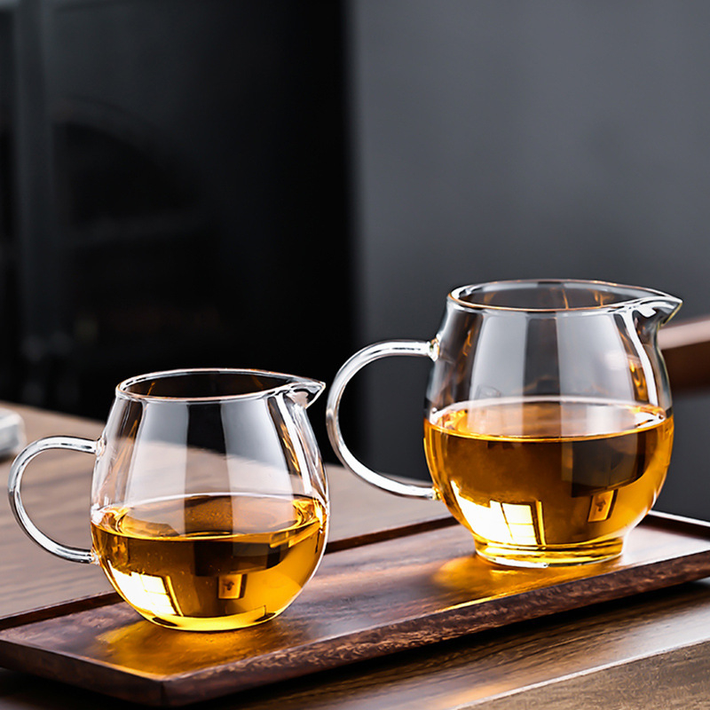 Set Gongfu de ceai din sticlă borosilicat de înaltă calitate, cu filtru și ceainic de turnare