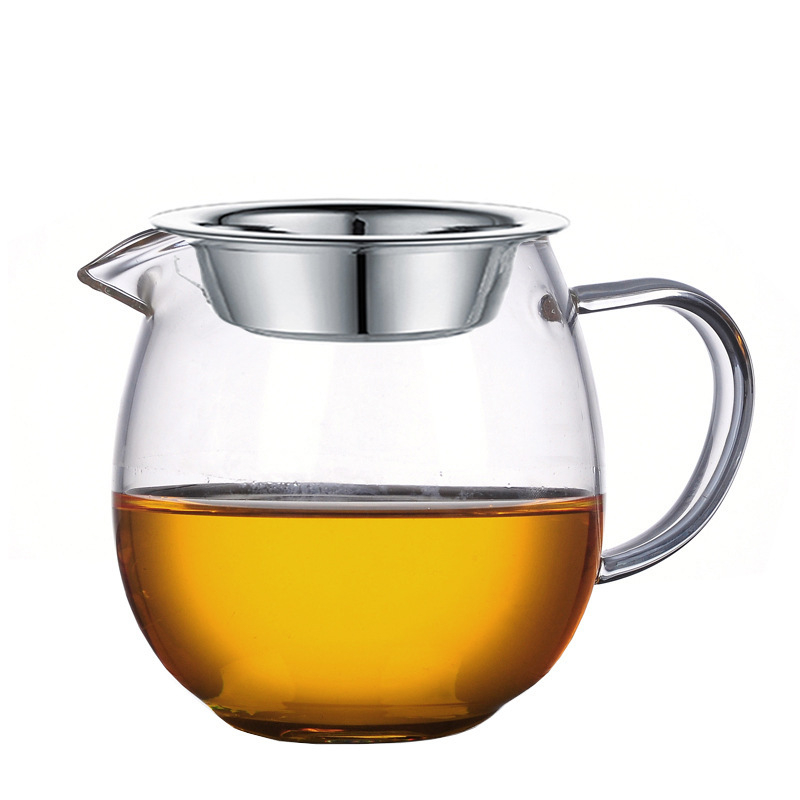 Set Gongfu de ceai din sticlă borosilicat de înaltă calitate, cu filtru și ceainic de turnare