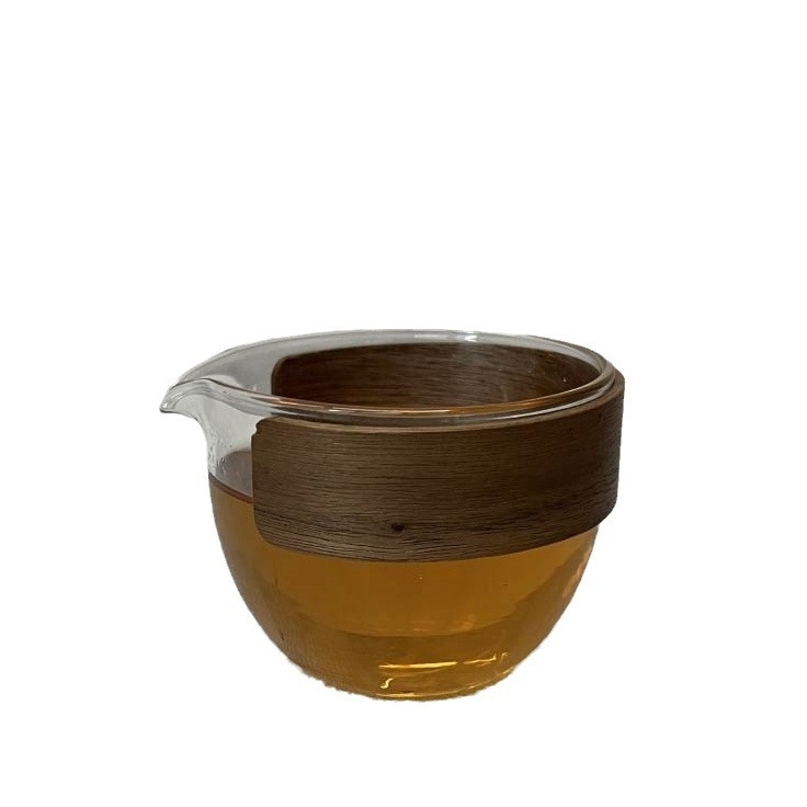 Set Kung Fu ceai din sticlă borosilikat de înaltă temperatură, transparent, rezistent la căldură, portabil, cu ceașcă de distribuție.
