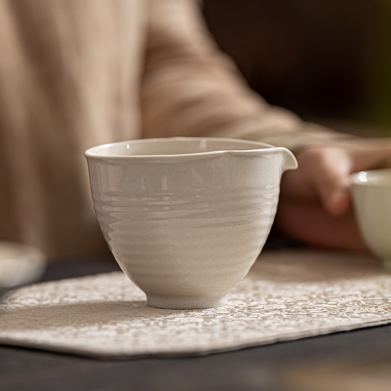 Set ceramic de ceai cu gură lată, design Zen japonez, lucrat manual — ceainic de amestec și ceașcă cu gură mare