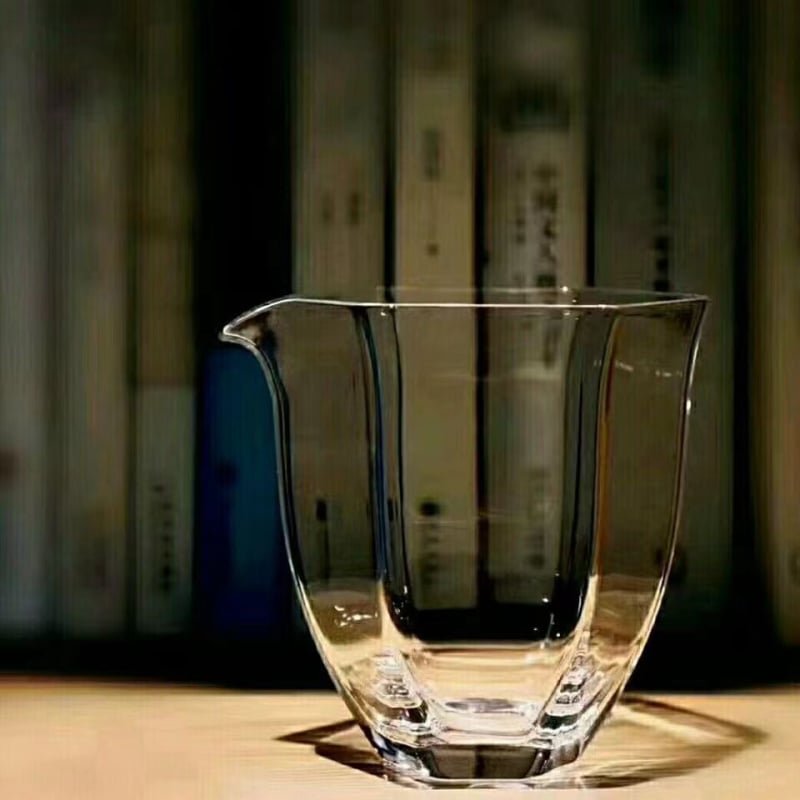 Set ceai din borosilicat rezistent la căldură, în stil japonez, cu ceașcă hexagonală uniformă, ceașcă de distribuție și tavă de ceai