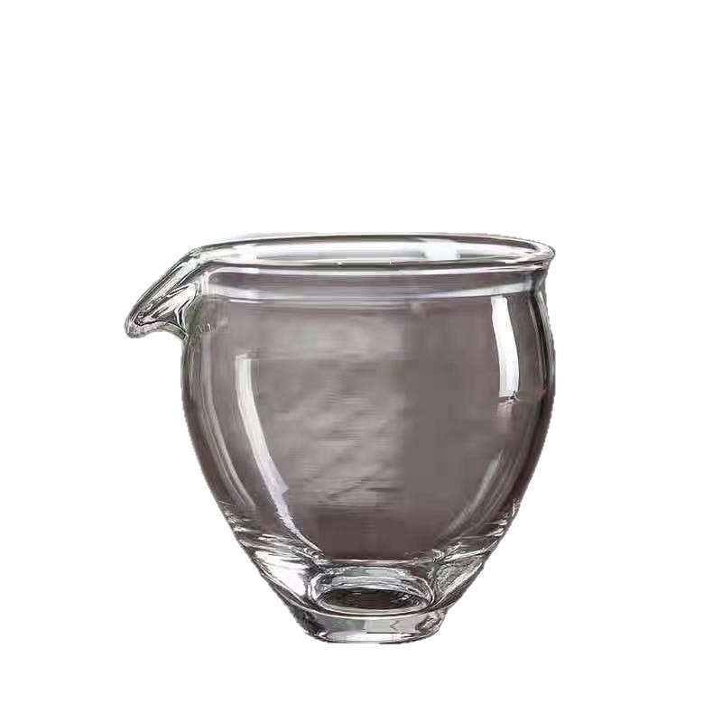 Ceainic de servire din sticlă borosilicat de înaltă transparență, cu ceașcă în formă de pasăre și ceșcuță cu cioc de vultur