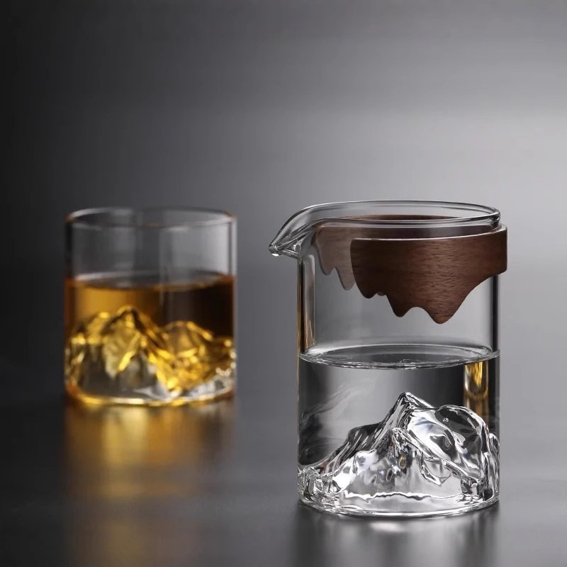 Ceșuță de ceai din sticlă cu separator pentru ceai Gongfu, set de ceai din sticlă borosilicat, stil modern minimalist