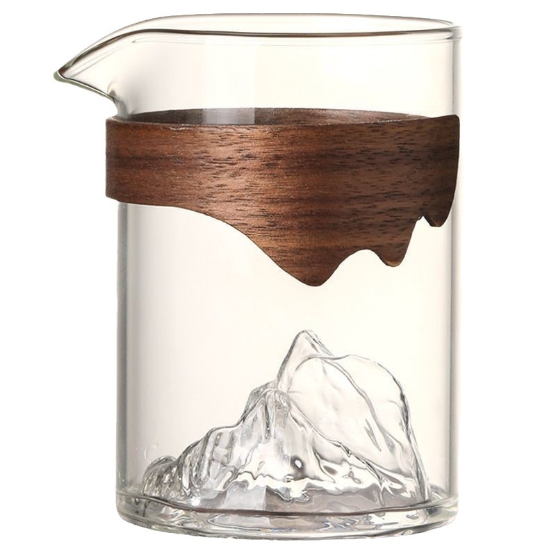 Ceșuță de ceai din sticlă cu separator pentru ceai Gongfu, set de ceai din sticlă borosilicat, stil modern minimalist