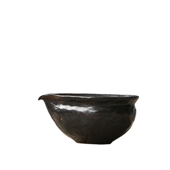Set de ceai ceramic în stil wabi-sabi, cu o ceașcă din ceramică de lut lucrată manual, instrument Zen pentru distribuția ceaiului și un ceainic comun