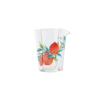 Cană de ceai din sticlă borosilicată rezistentă la căldură, cu motive piersică și begonie, accesorii pentru ceremonia ceaiului în casă