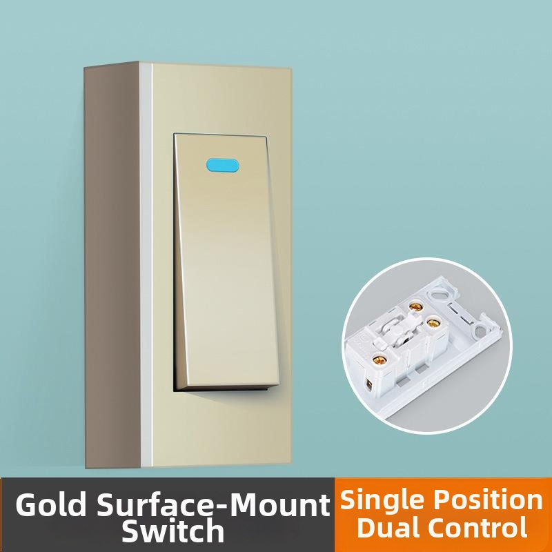 Comutator pentru noptieră montat la suprafață, buton vintage, control dual sau simplu, întrerupător mic