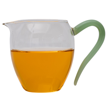 Cească de ceai din sticlă borosilicat de înaltă rezistență, cu mâner în stil chinezesc, set de ceai cu separator ceai-apă