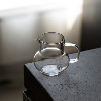Pahar din borosilicat rezistent la temperaturi înalte, cu mâner, transparent pentru ceai și cafea, recipient pentru servire comună pentru cafea preparată manual
