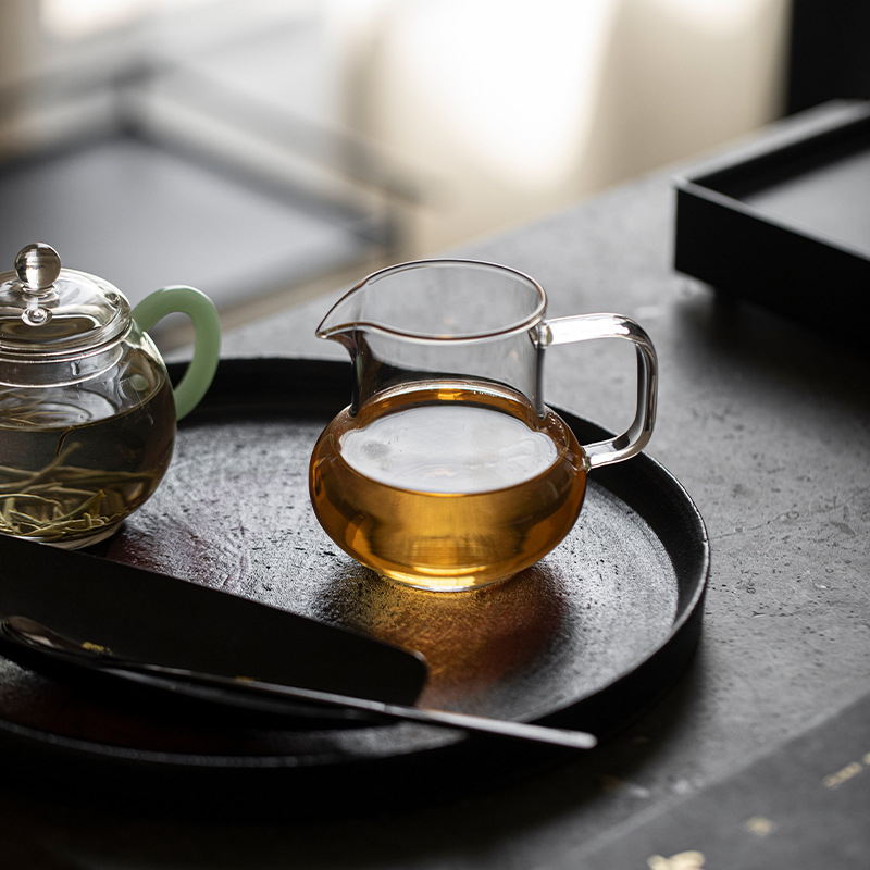Pahar din borosilicat rezistent la temperaturi înalte, cu mâner, transparent pentru ceai și cafea, recipient pentru servire comună pentru cafea preparată manual