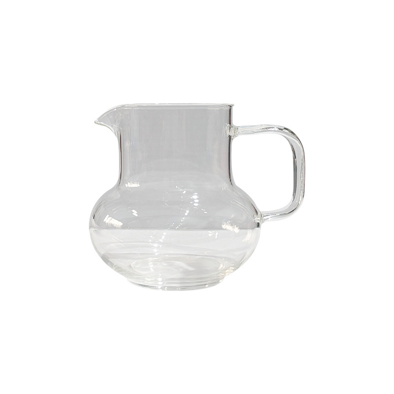 Pahar din borosilicat rezistent la temperaturi înalte, cu mâner, transparent pentru ceai și cafea, recipient pentru servire comună pentru cafea preparată manual
