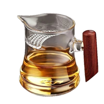 Ceașcă Gongfu din sticlă cu filtru încorporat pentru ceai verde