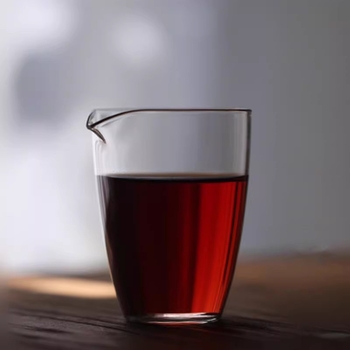 Pahar Gongdao din sticlă borosilcată groasă pentru setul de ceai Gongfu, anti-arzuri, transparent, minimalist