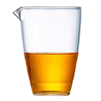 Pahar Gongdao din sticlă borosilcată groasă pentru setul de ceai Gongfu, anti-arzuri, transparent, minimalist