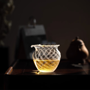 Ceainic din sticlă de cristal cu bule, corp îngroșat, rezistent la căldură, în stil minimalist japonez, mare capacitate pentru uz casnic
