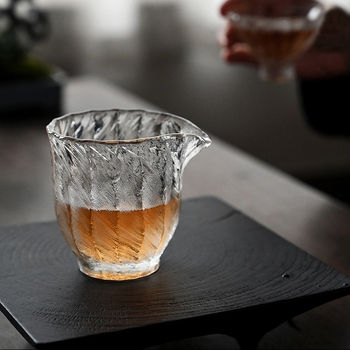 Pahar din cristal lucrat manual cu model de gheață, stil japonez Wabi-Sabi, set de ceai Kung Fu, vas modest