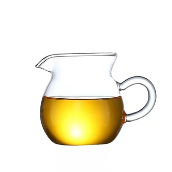Ceașcă din sticlă borosilicat rezistentă la temperaturi înalte, 250 ml, cu mâner, pentru ceremonii de ceai chinezești