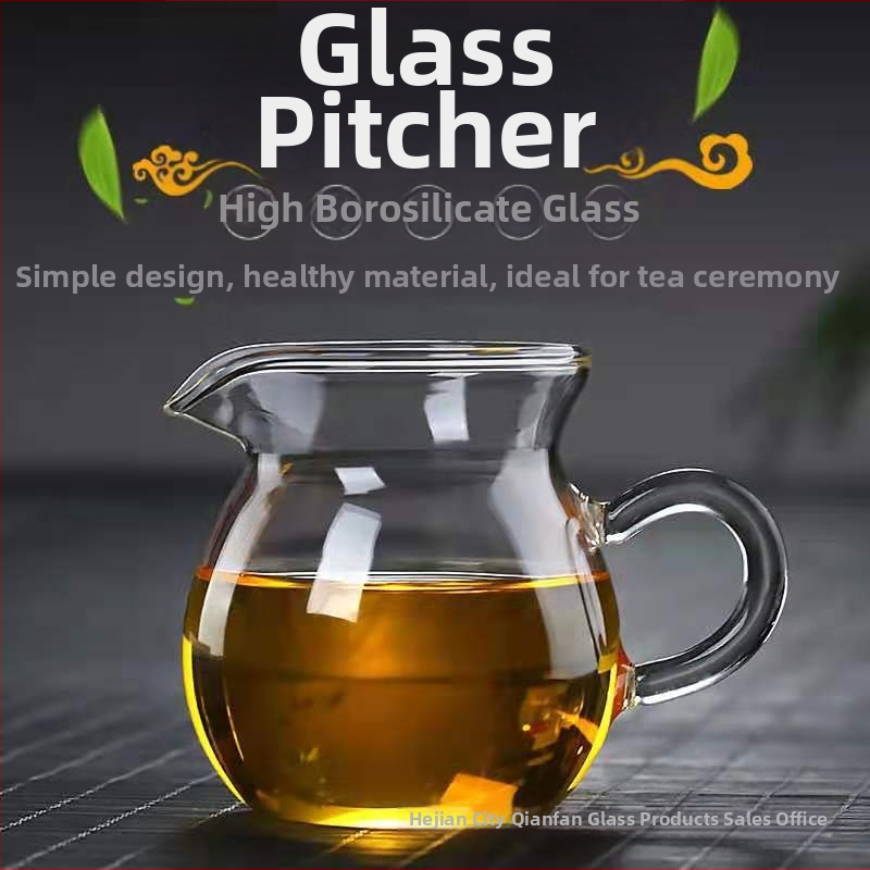 Ceașcă din sticlă borosilicat rezistentă la temperaturi înalte, 250 ml, cu mâner, pentru ceremonii de ceai chinezești