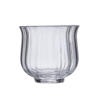 Ceșcă Lotus din sticlă pentru împărțirea ceaiului, mică capacitate, sticlă borosilicat, accesorii pentru set Kung Fu ceai