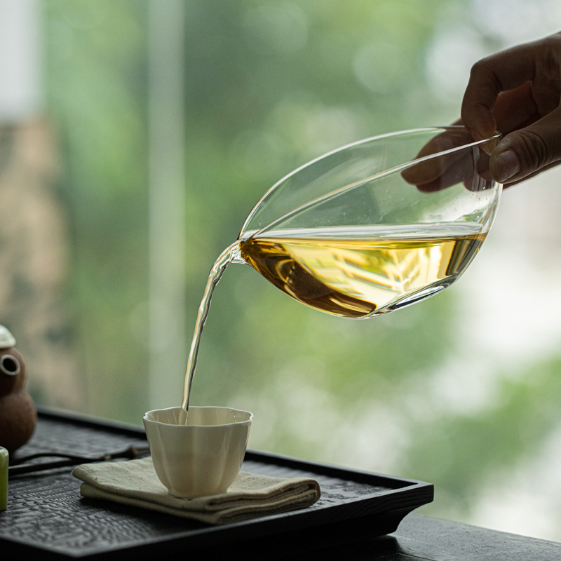 Set de ceai din sticlă borosilicat cu cană de distribuție a ceaiului, stil japonez minimalist, rezistent la căldură